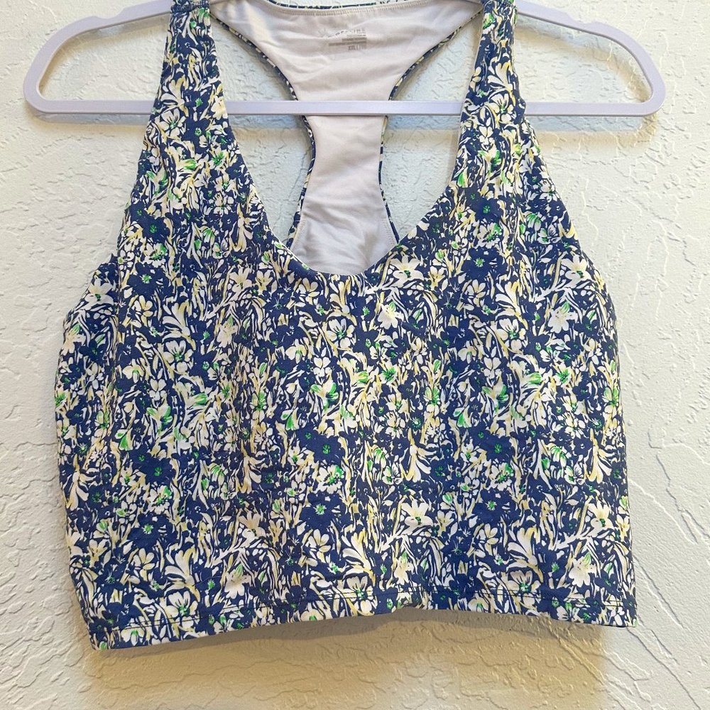 Aerie Floral Print Longline sports bra